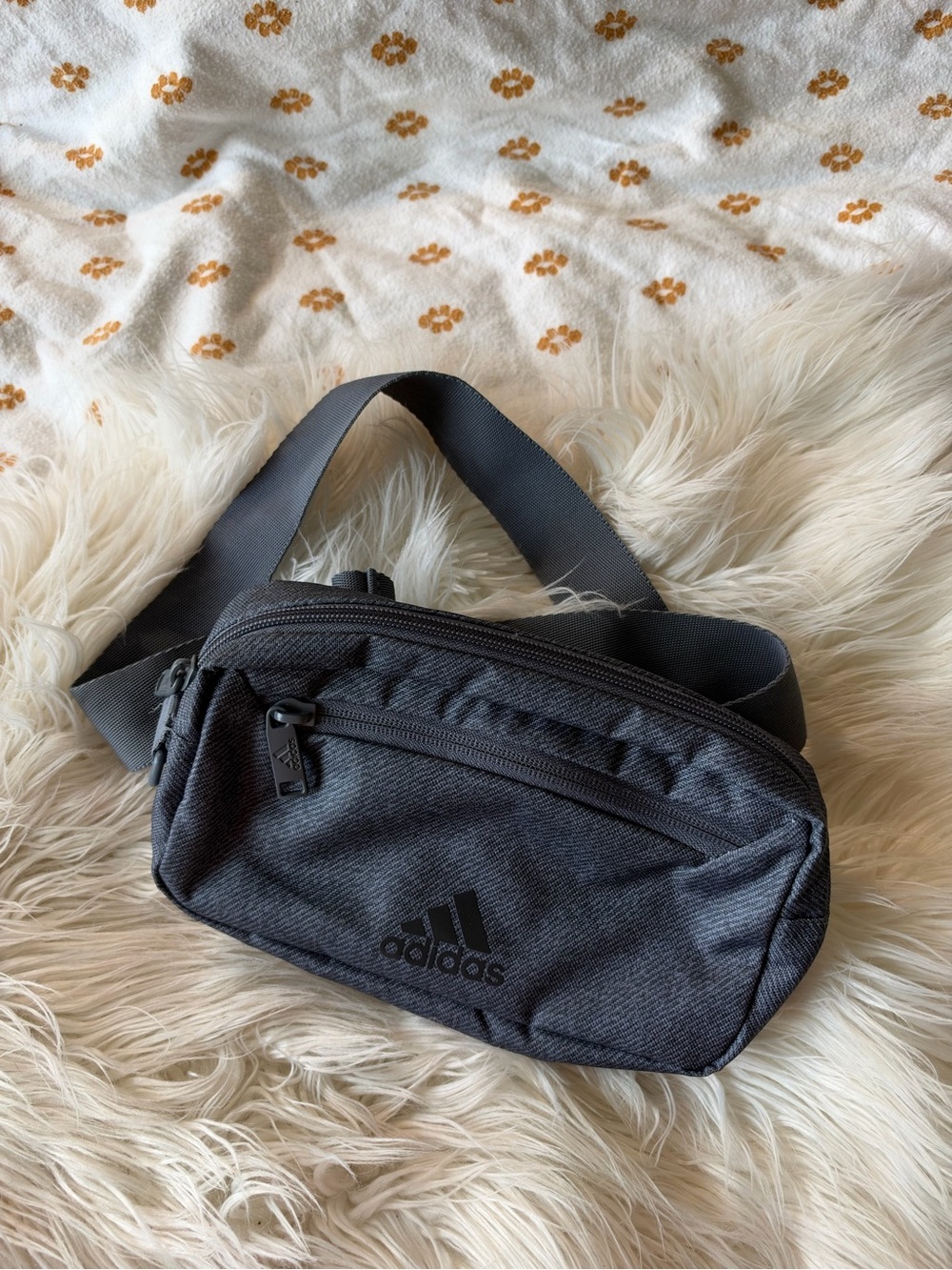 adidas Black Shoulder/Belt Bag with Front Zip